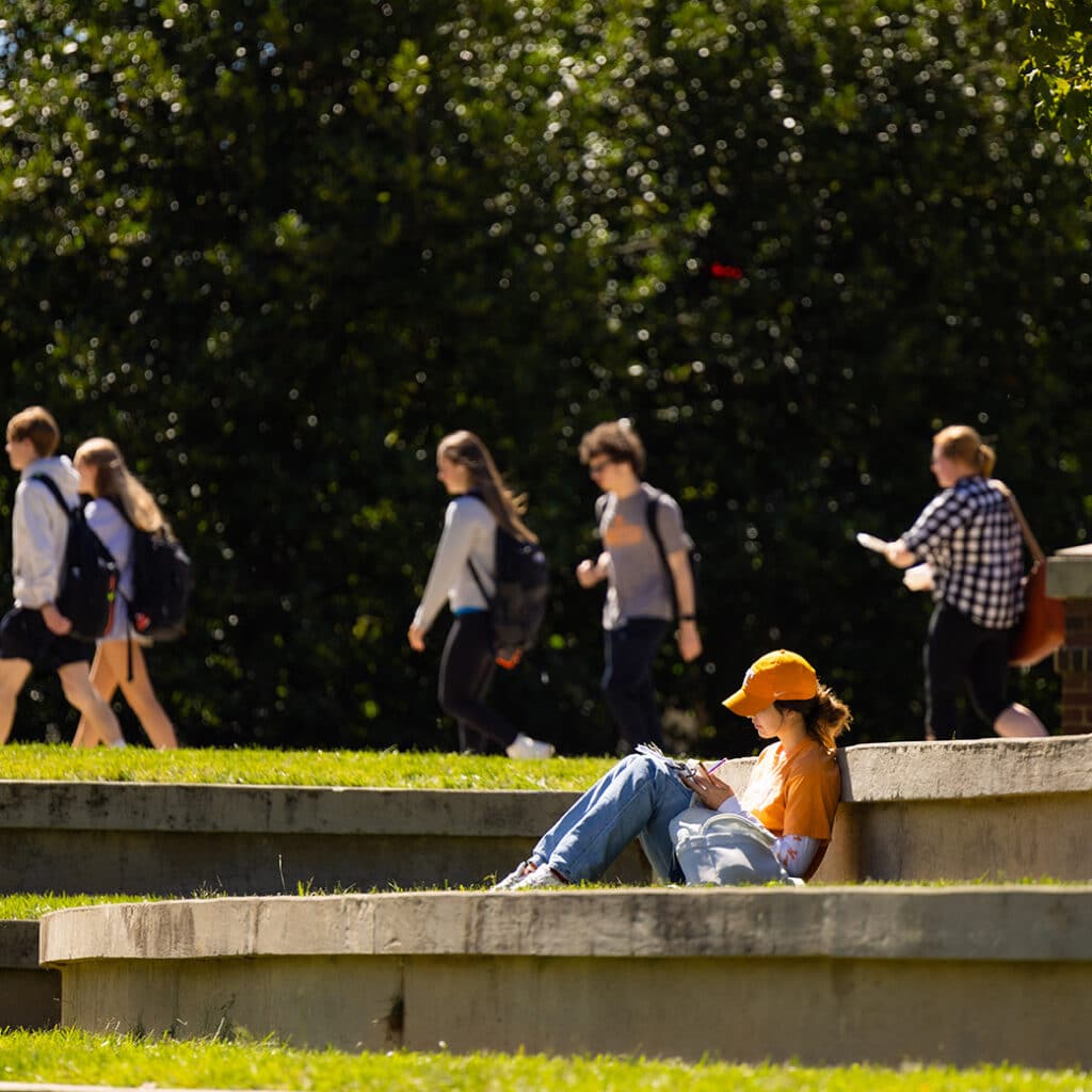 Students on campus