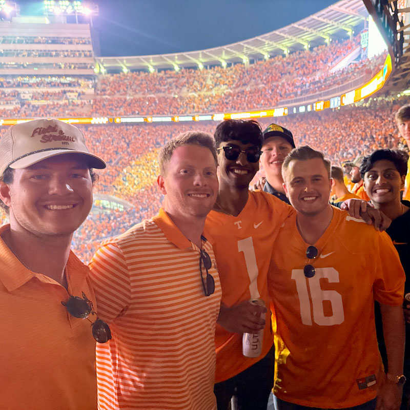 Cohl Morgan and friends at a UT football game in Neyland Stadium.