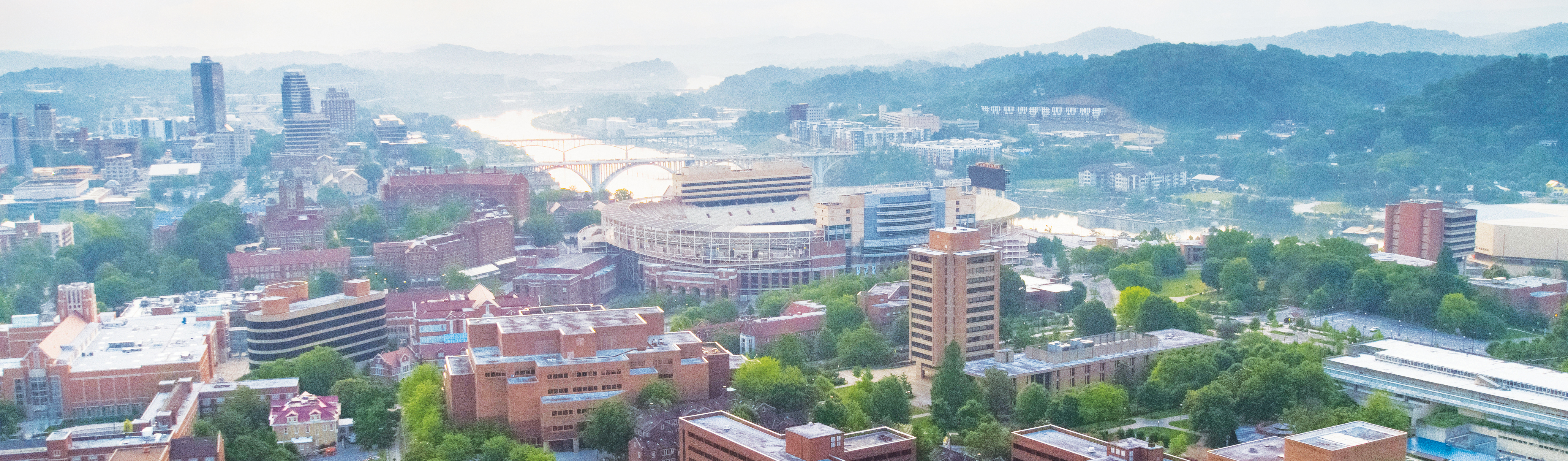 drone campus shot